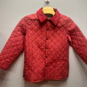 Barbour Classic Eskdale Quilted Jacket Mens Large Cranberry Red Made in England